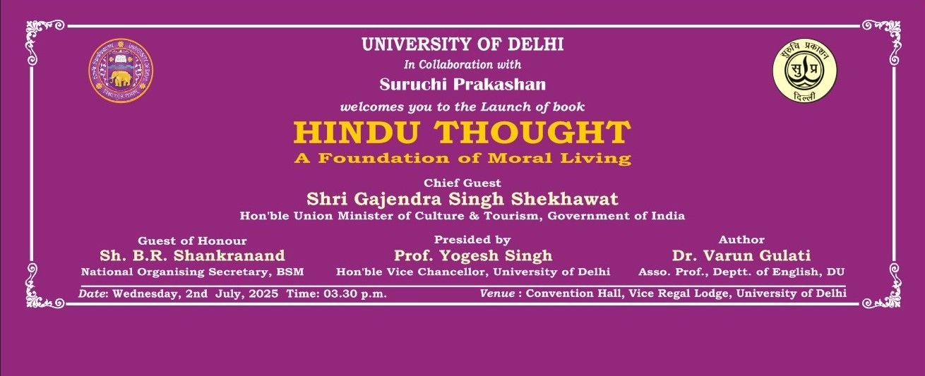 Hindu Thought - A foundation of Moral Living (July 2, 2025)