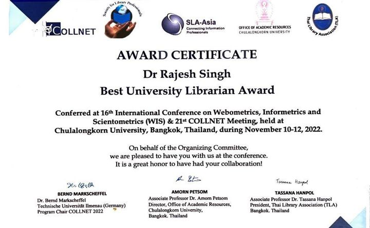 Best University Librarian Award