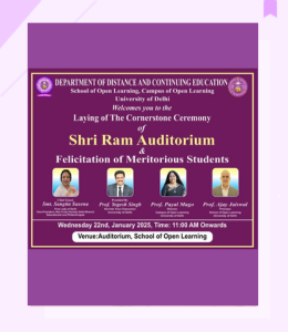 Laying of The Cornerstone Ceremony - School of open Learning (January 22, 2025)
