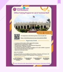 Offline Training Program for Lab & Technical Staff (April 28 - May 2, 2025)